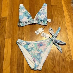 Target “Shade and Shore” Blue-Green floral bikini